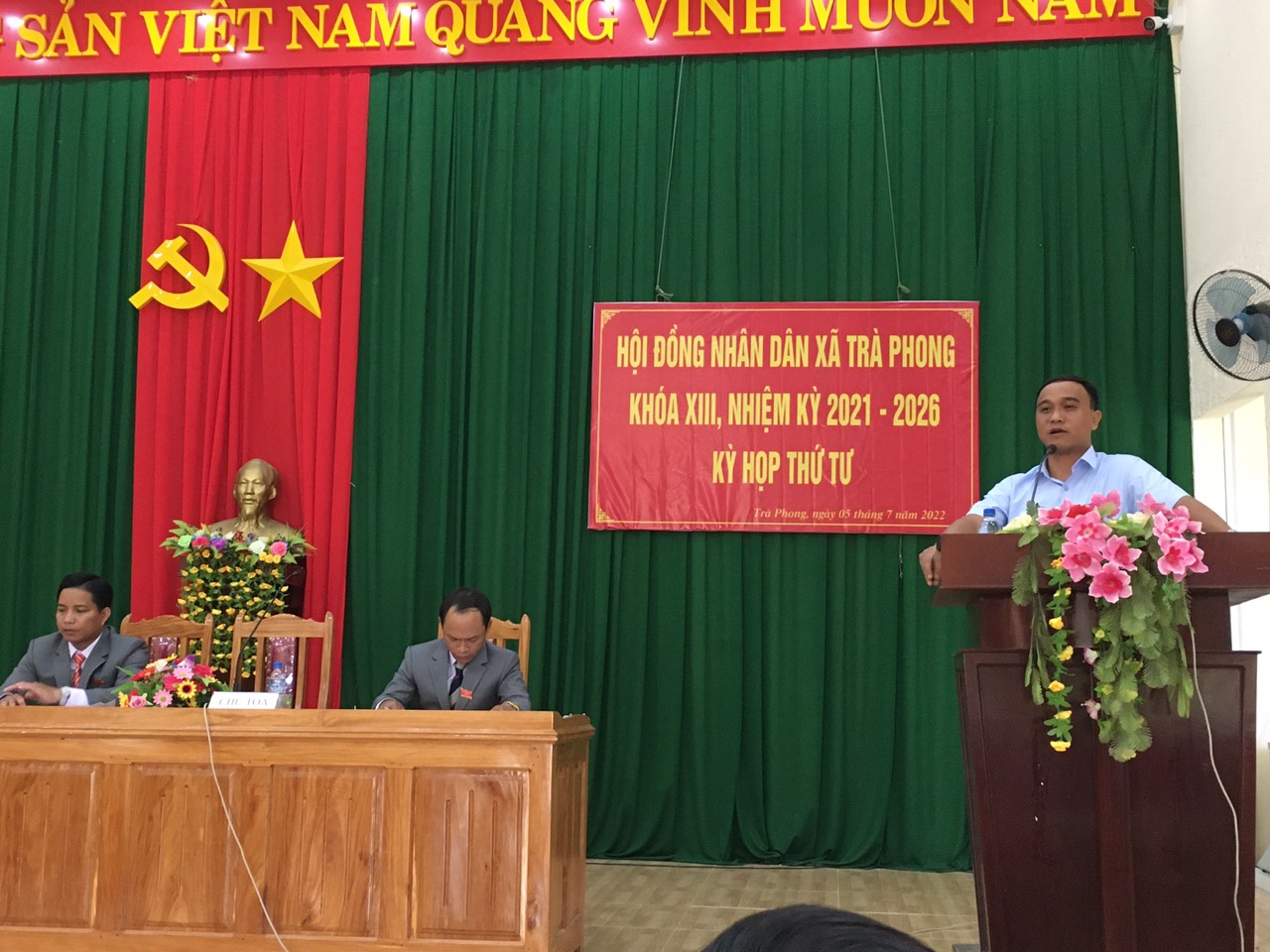 HĐND xã Trà Phong tổ chức kỳ họp thứ tư khoá XIII nhiệm kỳ 2021-2026